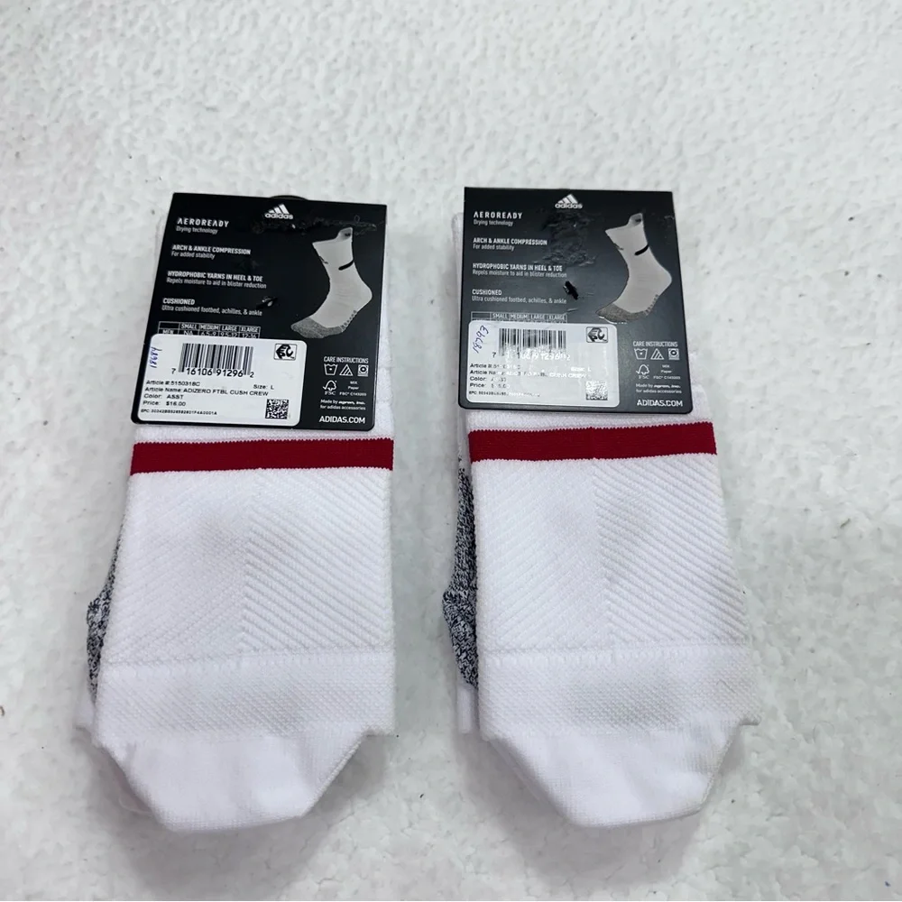 White Adidas Adizero Socks